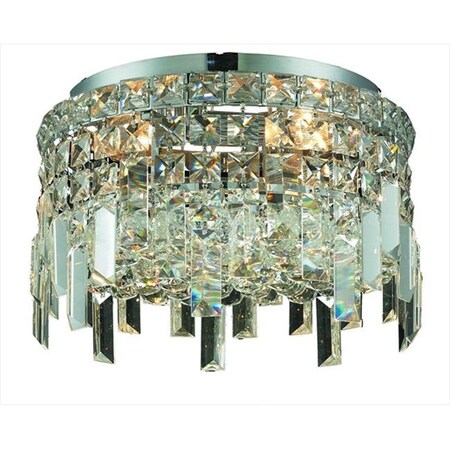Elegant Lighting Elegant Lighting 2031F12C-RC 12 Dia. x 5.5 H in. Maxim Collection Flush Mount - Royal Cut; Chrome Finish V2031F12C/RC